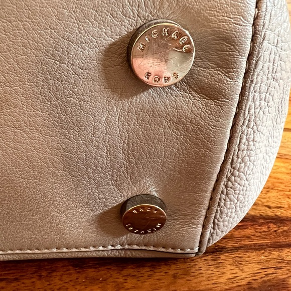 Michael Kors Grey handbag. 12 inches wide by 9 inches tall. - Picture 6 of 7